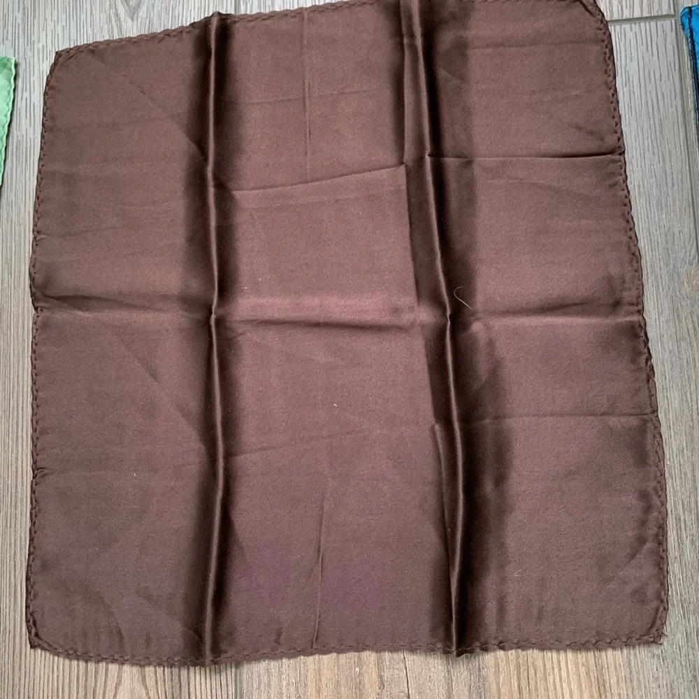 pocket square silk scarfs Of 6